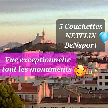 Sublime 2 Pieces Vue Incroyable Mer Et Tout Les Monuments De Marseille Bagian luar foto