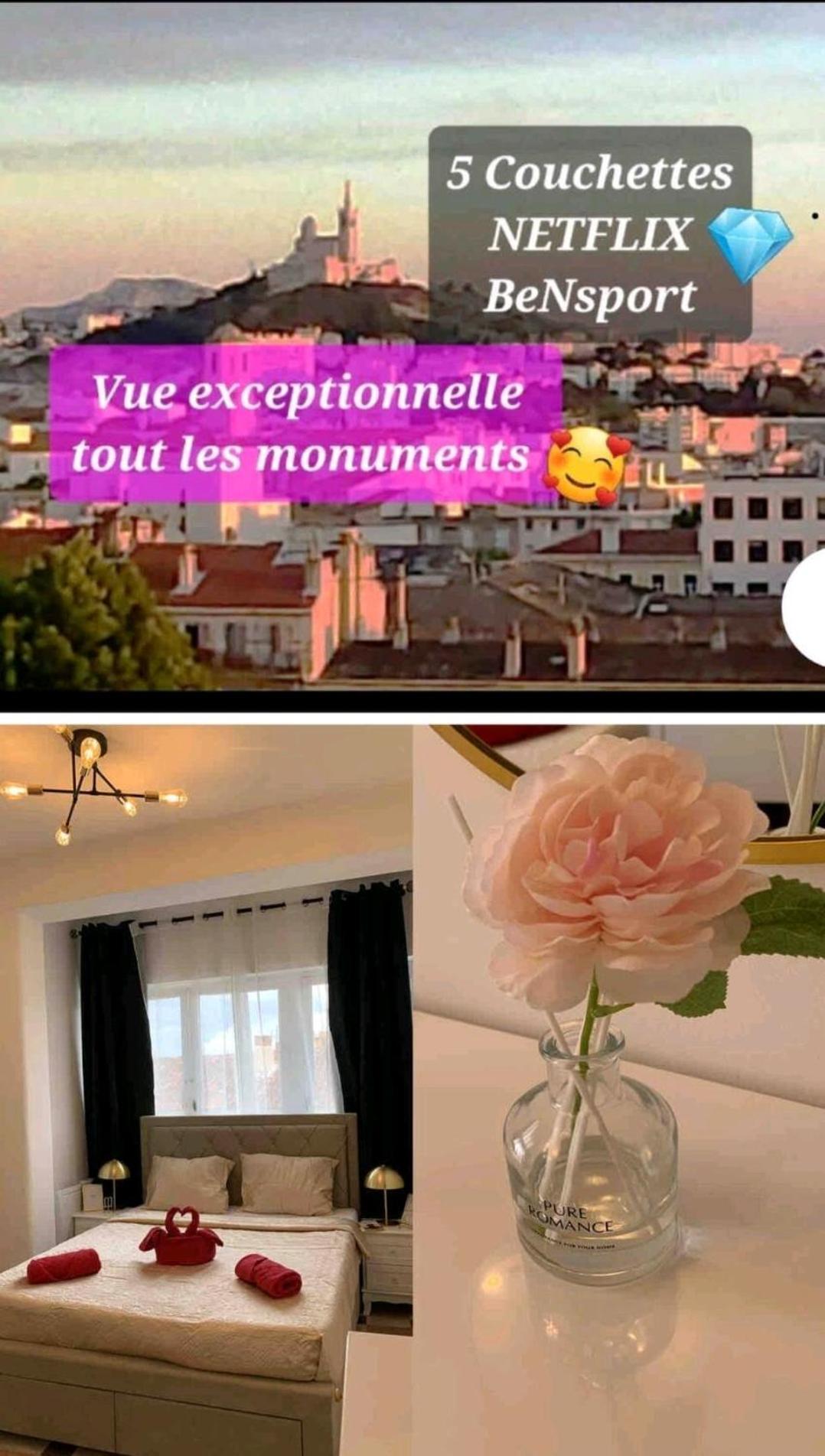 Sublime 2 Pieces Vue Incroyable Mer Et Tout Les Monuments De Marseille Bagian luar foto